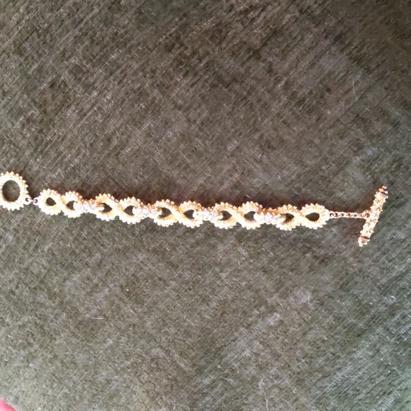 NATORI* vintage 80's rhinestone bracelet, - Picture 3 of 15